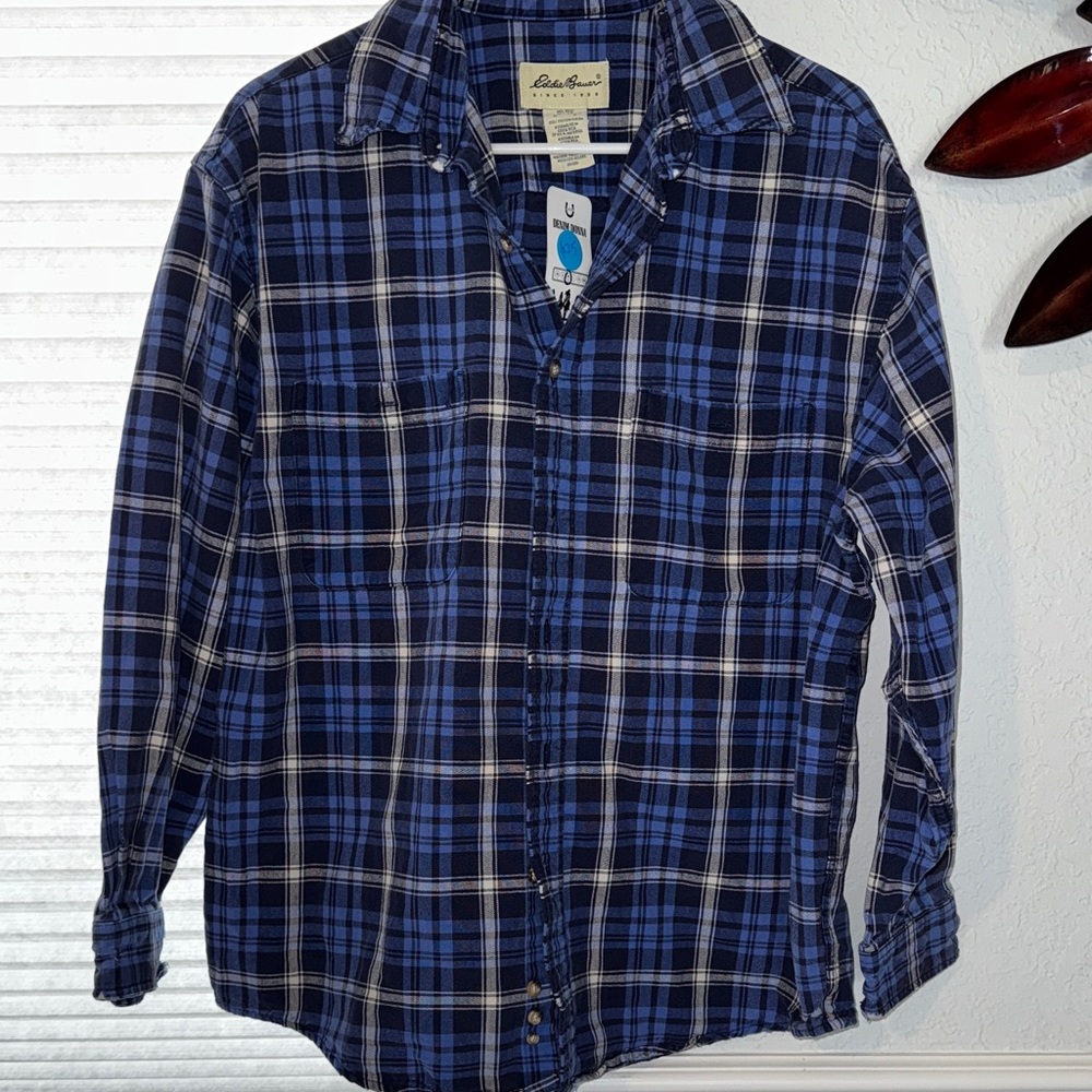 Blue Plaid Men's Shirt